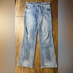 NWOT Lucky Brand Easy Rider Boot Blue Distressed Jeans Size 6/28 R
